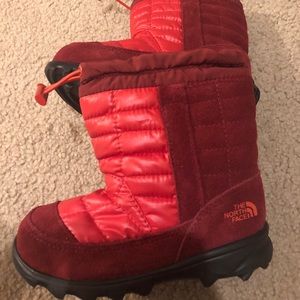 Kids Red North Face Boots